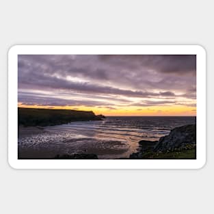 Sunset at Porth Joke Beach II Sticker